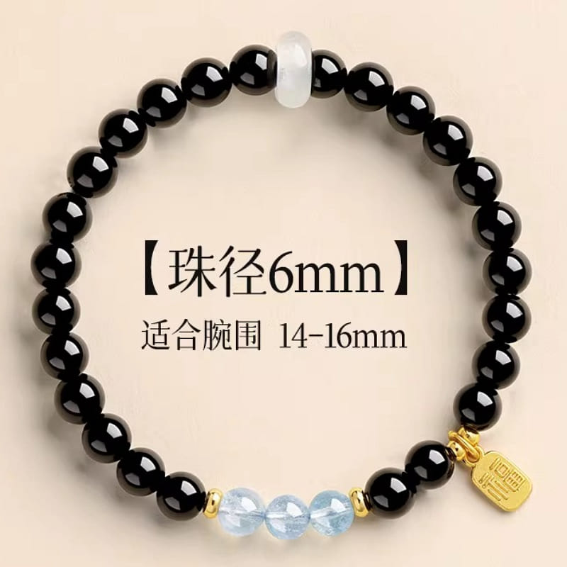 Obsidian Blue Treasure Single Circle Bracelet 6mm 1 box