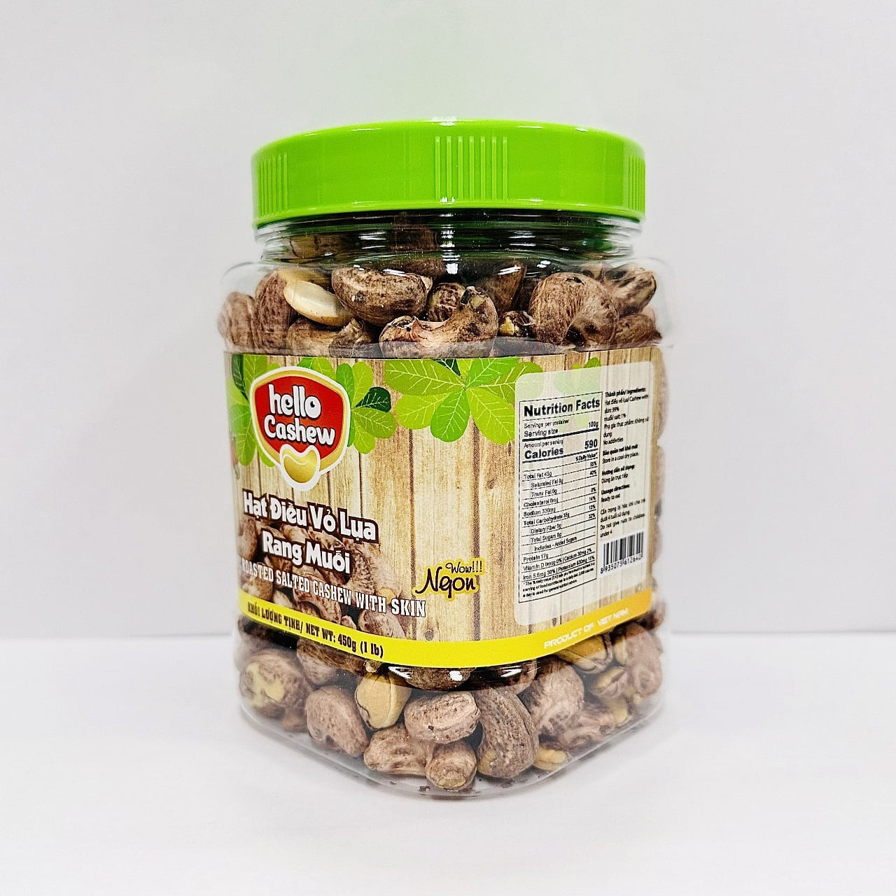 Dry Roasted Salted Cashew with Skin 450 g