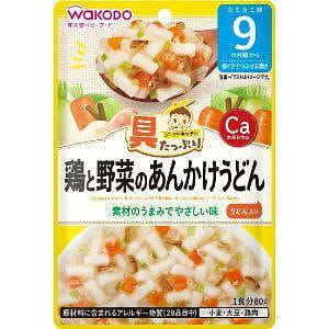 WAKODO Baby Food Vegetable Egg Udon Noodles 80g 1 each