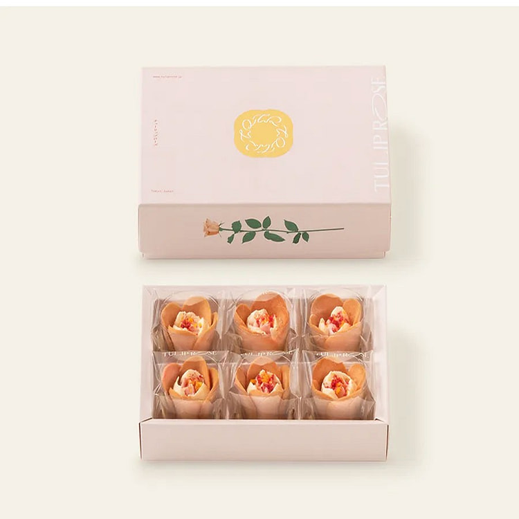 东京玫瑰 郁金香玫瑰 桃子味 6枚/