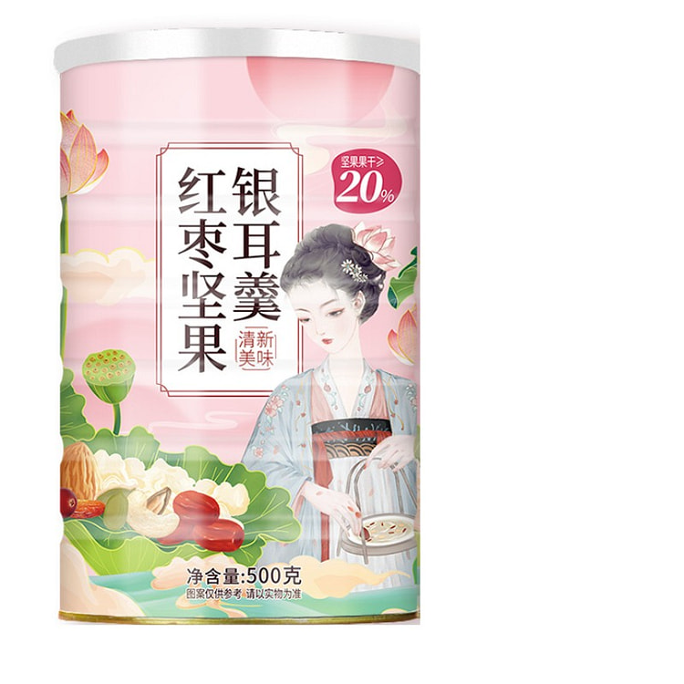 Lianshang Jiaren Jujube Nut Broth of white fungus Nut Lotus Root Powder500g