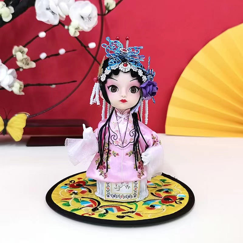 Handmade Peking Opera Figurine – Silk Cloth Doll for Home Decor and Gifts-09 150 g