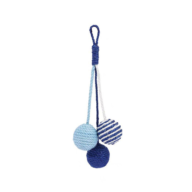 Hanging Cat Toy Ball Blue