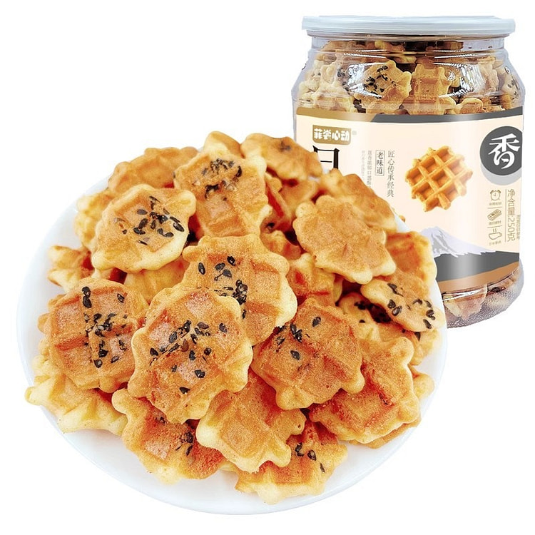 日式蛋格酥芝麻华夫饼干250g 250 克