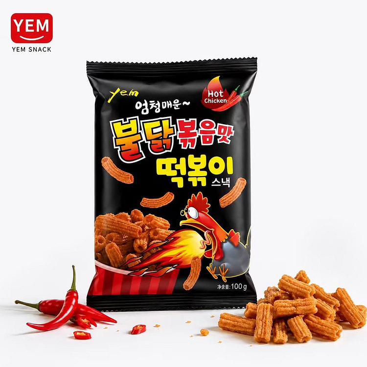 YEM 香辣鸡肉年糕条零食 100克 1 份