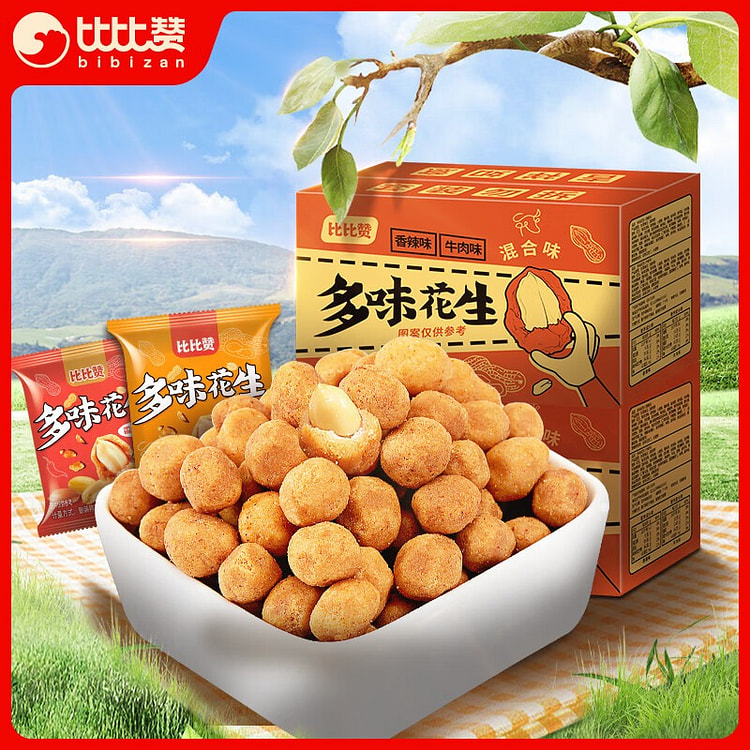 比比赞 多味花生 休闲零食 400g约19包