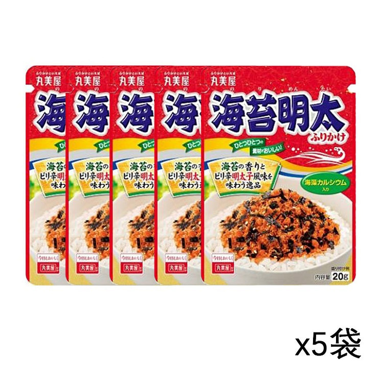 丸美屋拌饭料 速食饭团调味料 明太子海苔x5袋