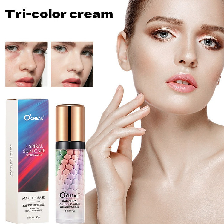 Tri-Color Rainbow Primer: Brightens Complexion, Re 1 count