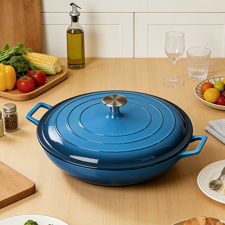 Cinnamon Home珐琅海鲜锅3.5QT蓝色