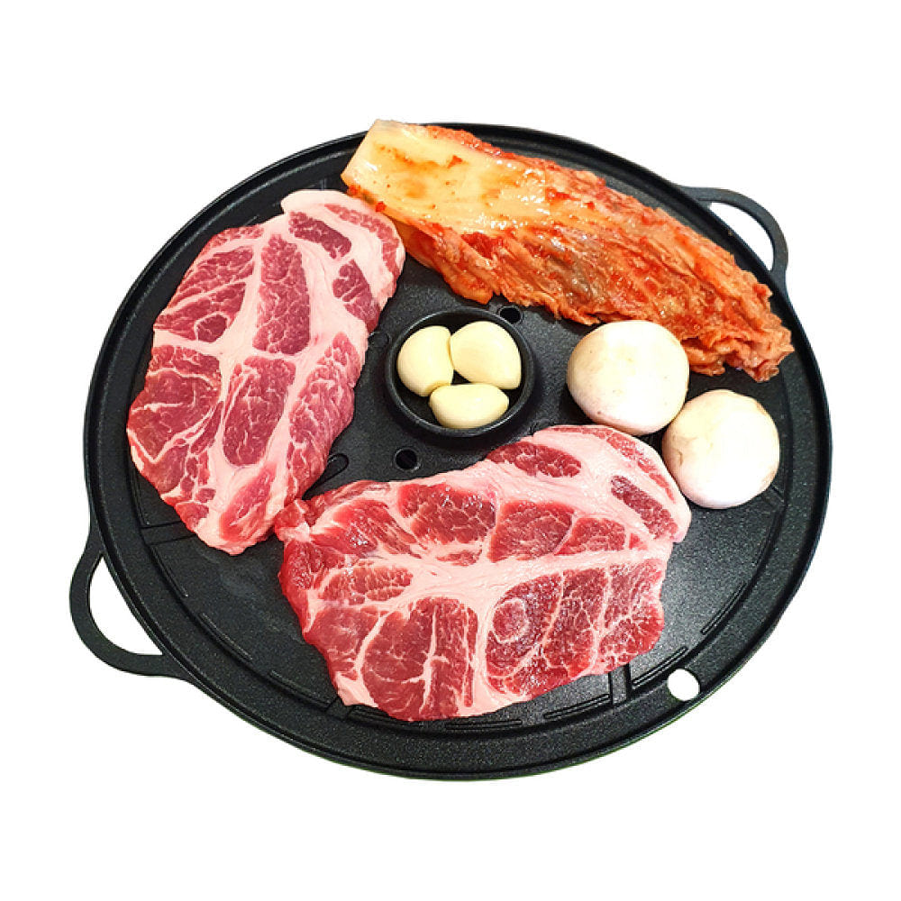 Multi-purpose Mini Round Grill Pan for One-Person Meat Grilling, (Pork Belly)BBQ 1 each