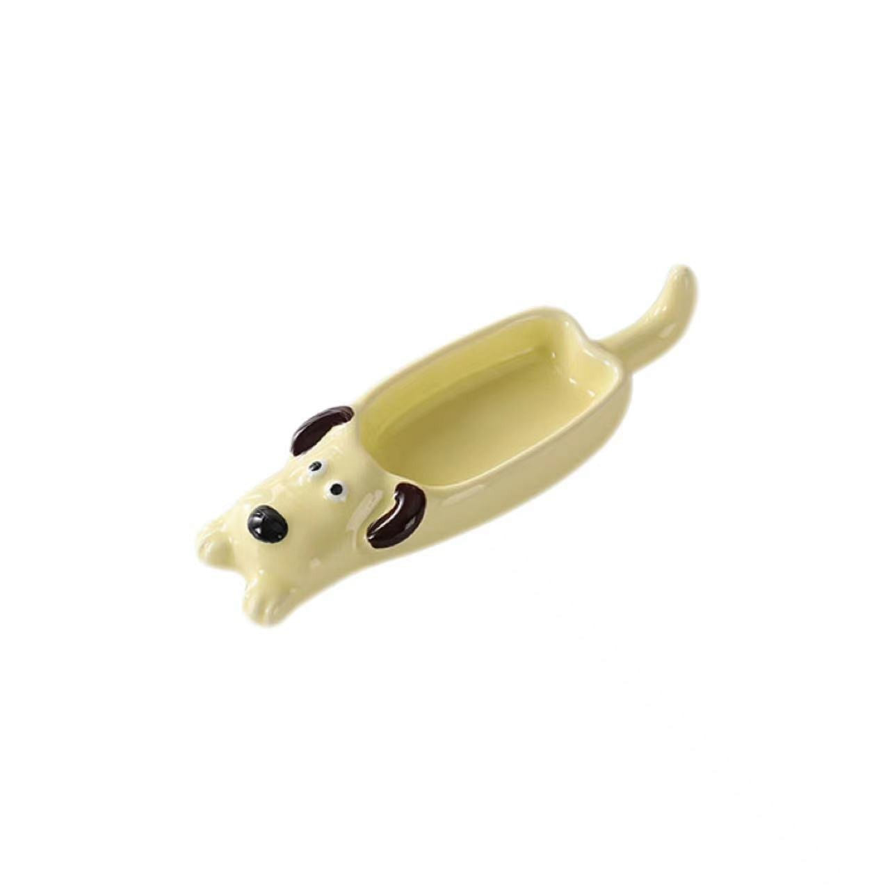 Cute Ceramic Dish Creative Styling - Sausage Dog 1 カウント