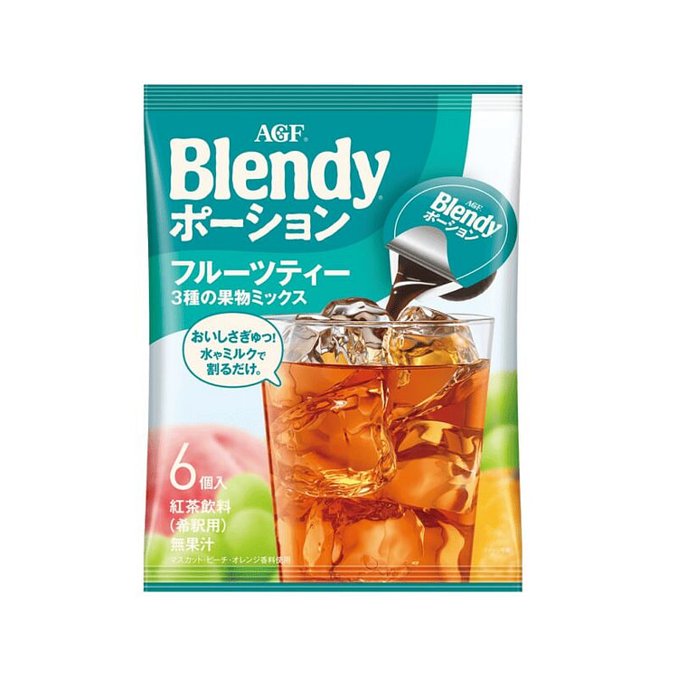 AGF BLENDY 3-Fruit Mix Portion 6pcs 1 pack