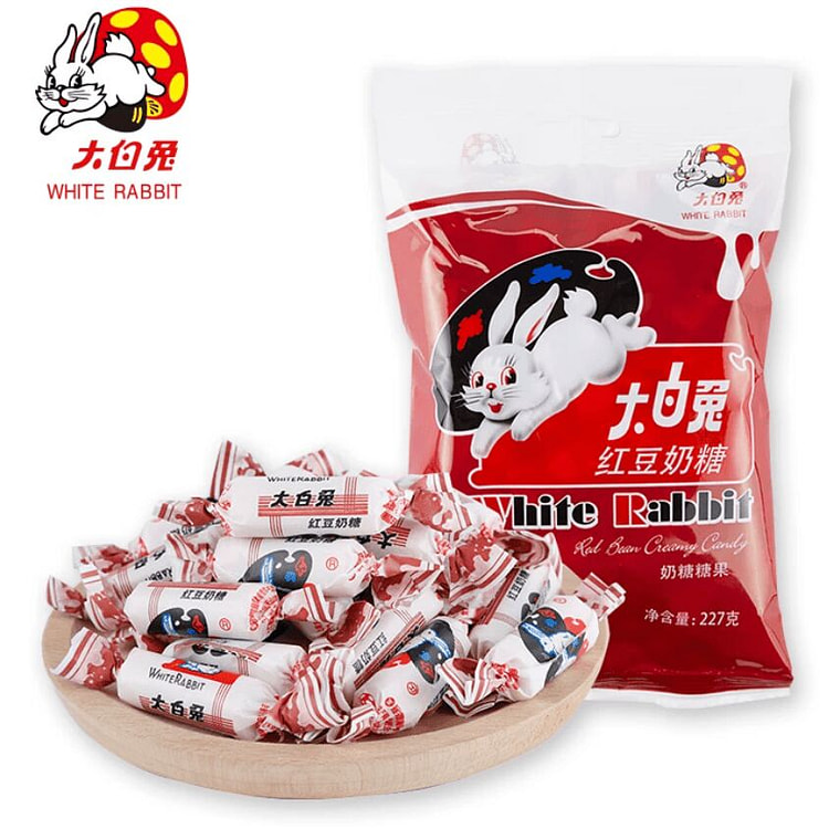 White rabbit red bean flavor milk candy 227g 227 g