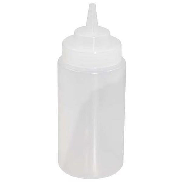Squeeze Bottle, Plastic, Clear, 16 oz., PK12 2 lb