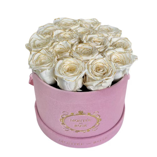 Gold Pearl in Suede Pink Round Medium 1 個