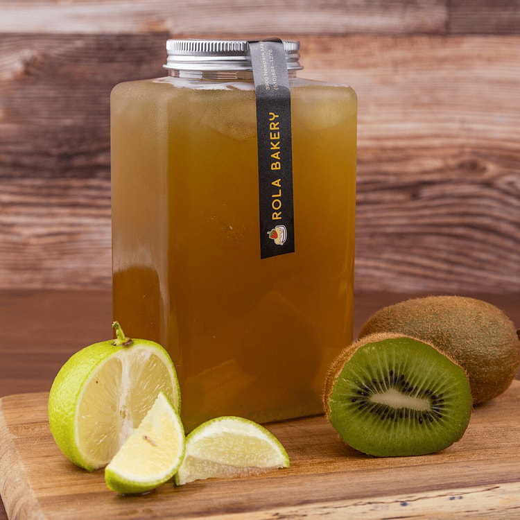 Kiwi Lemon Oolong Tea 25% sugar no ice