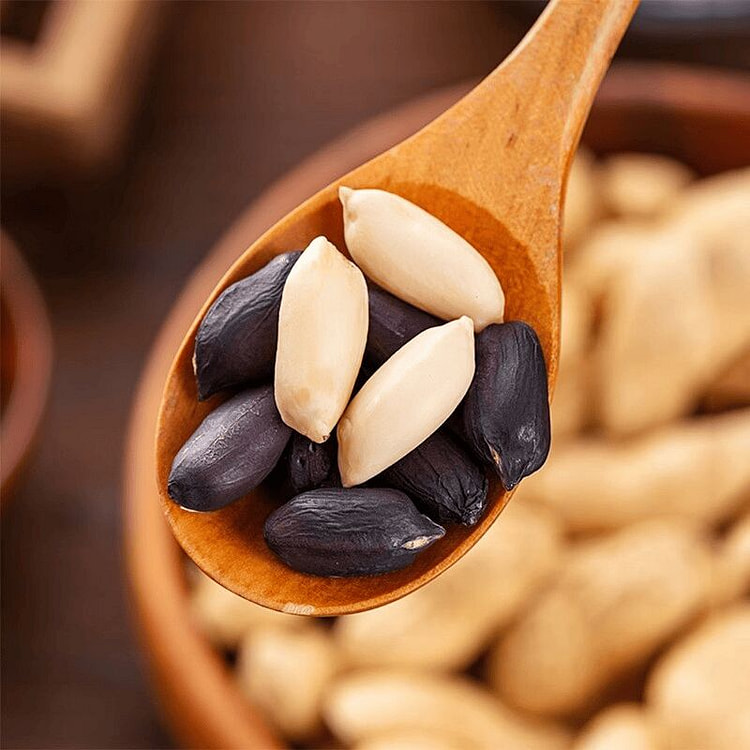 盐焗味黑花生米100g*6 健康零食下酒 600 克