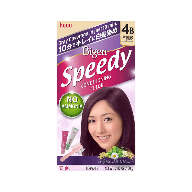 美源快速染发霜 4B 酒红棕色 80g 1 份