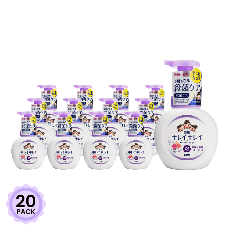 ライオン薬用キレイキレイ泡殺菌+消毒ハンドソープ　フローラの香り 250 ml(ミリリットル)*20 パック