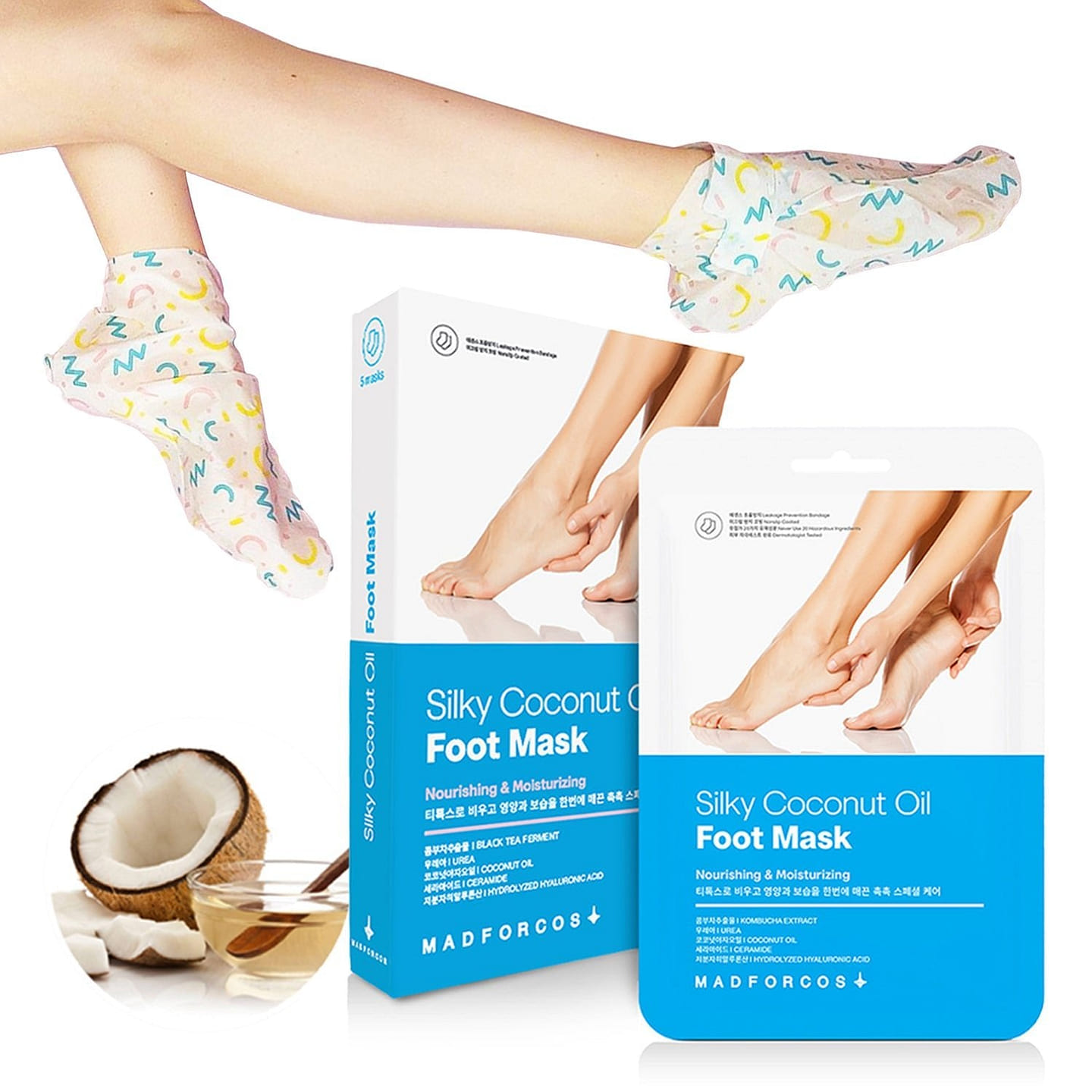 [5PKS] Silky Coconut Oil Foot Mask | Made in Korea 0 lb