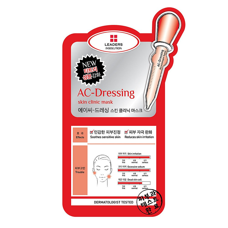 Leaders Insolution AC-Dressing 皮肤诊所面膜 (10 片)