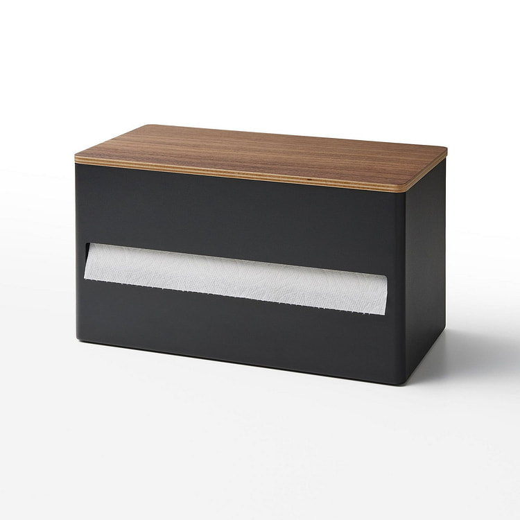 Paper Towel Dispenser - Steel + Wood Walnut