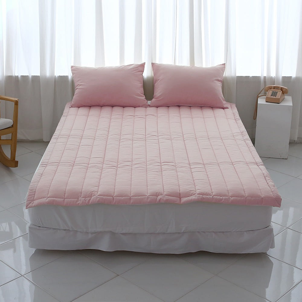 mumooroom Daily Tencel Modal Mattress Pad with Elastic Band – PINK (US Twin) 1 each