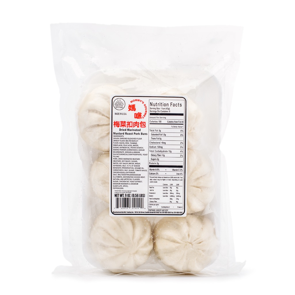 Get Mommy's Gourmet Brand Dried Marinated Mustard Roast Pork Buns 6pcs