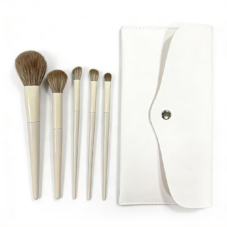5-Pcs Makeup Brush Set Soft-Bristlewith Storage 1 each