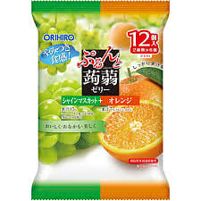 Shiratama Konjac Jelly Grape Orange 12pcs 1 each