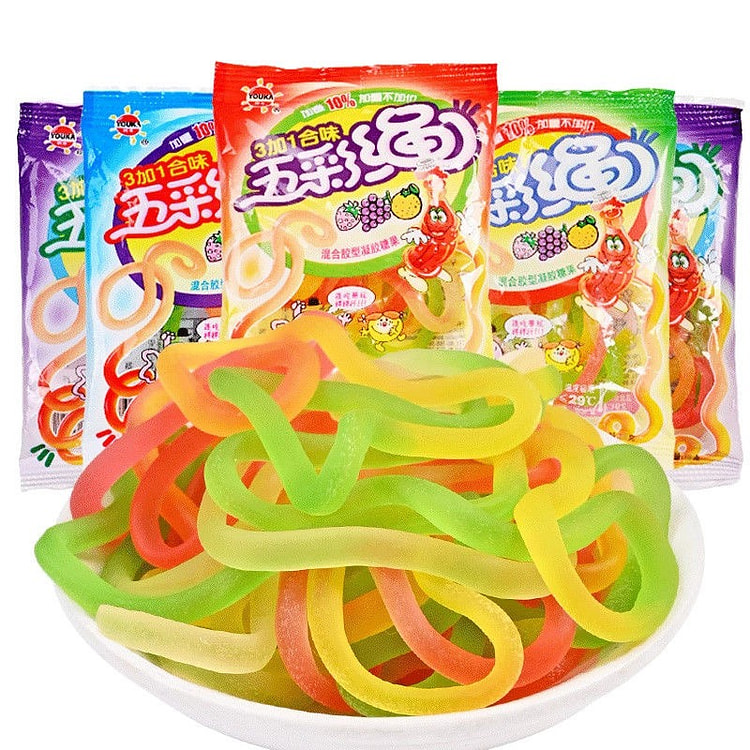 Five colored rope gummies 12g * 5 packs 60 g