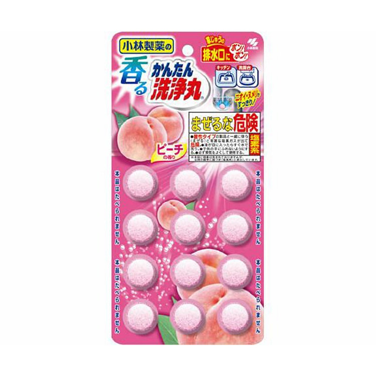 小林制药 排水管 下水道 清洁丸 12片 蜜桃香
