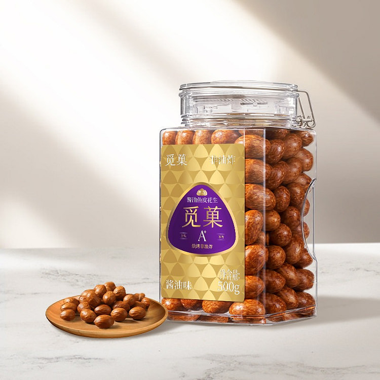 Miguo Non Fried Soy Sauce Fish Skin Peanut A+500g 500 g