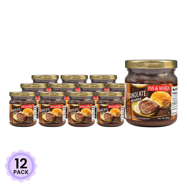 Pan de Manila Chocolate (Tsokolate) Spread 220 克*12 包