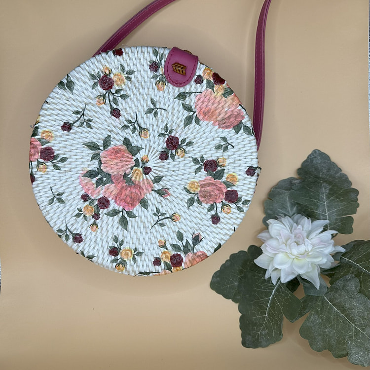 Rattan Bag Cherry Pink 33.99 each