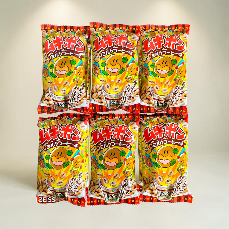 Takami Mugipon Milk Coffee Flavor Japanese Dagashi 11 g*6 pack