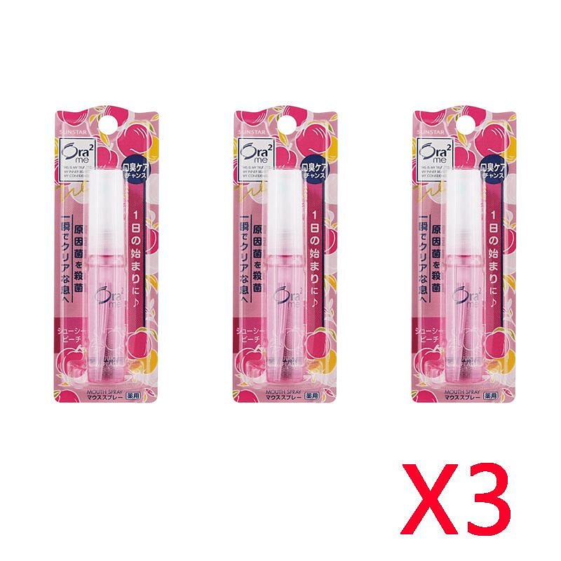 Ora2 Peach Mouth Spray 6ml 3 packs 1 each