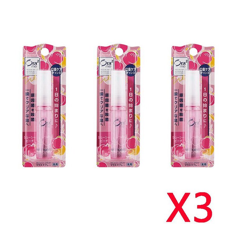 Ora2 Peach Mouth Spray 6ml 3 packs 1 each