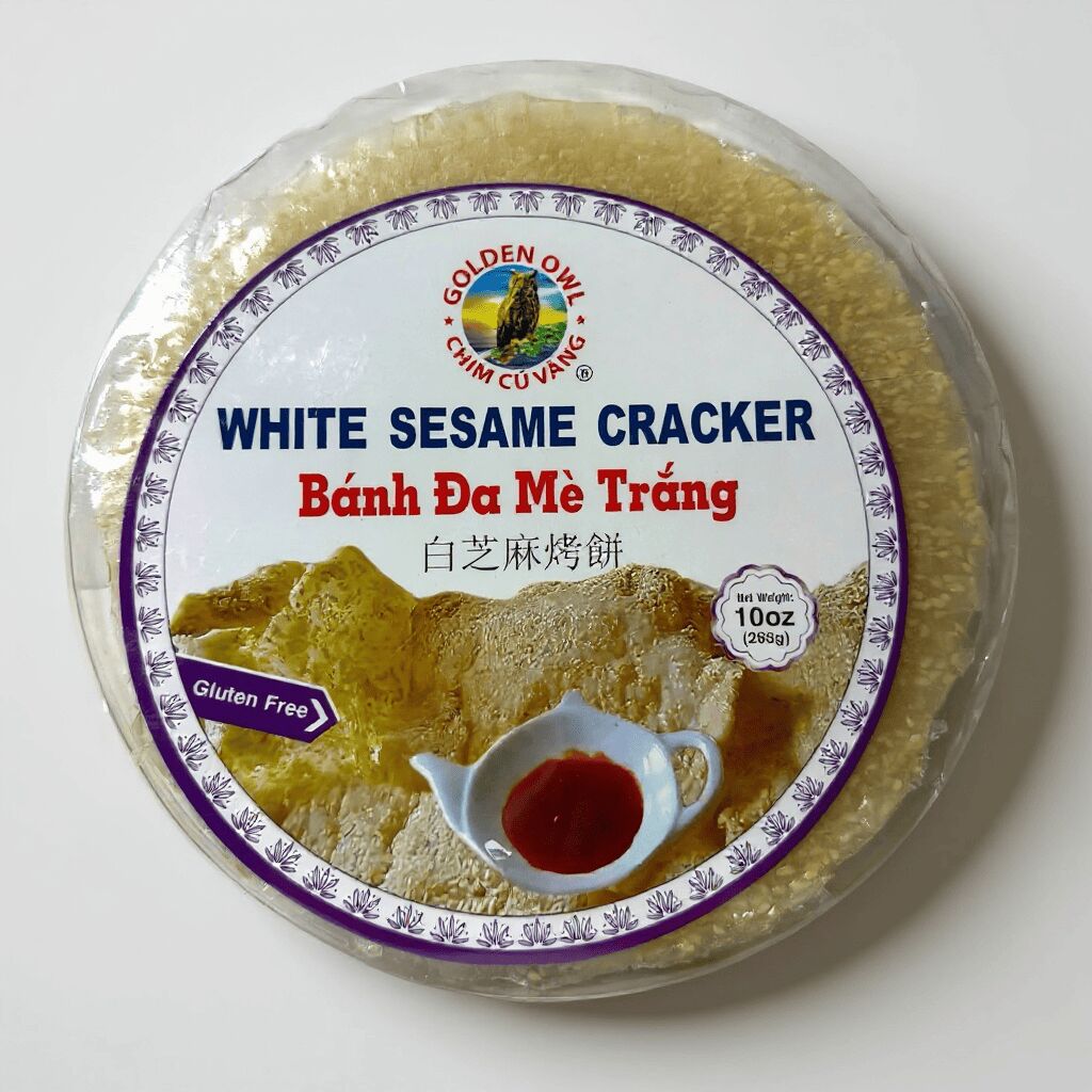 White Sesame Cracker GLUTEN-FREE Banh Da Me Trang 285 g