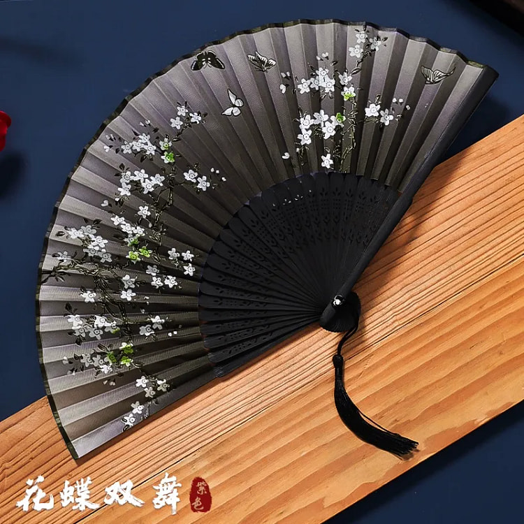 古风扇子折扇 中国风汉服旗袍舞蹈夏日小扇（月舞）