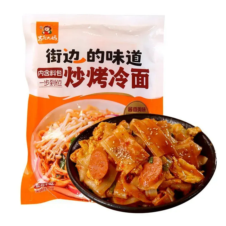 东北大妈烤冷面片真空包装速食送酱料205g 205 克