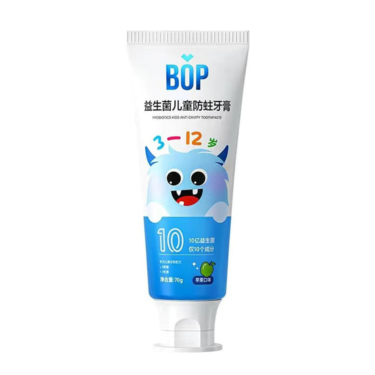 BOP波普 专研益生菌儿童防蛀牙膏苹果口味