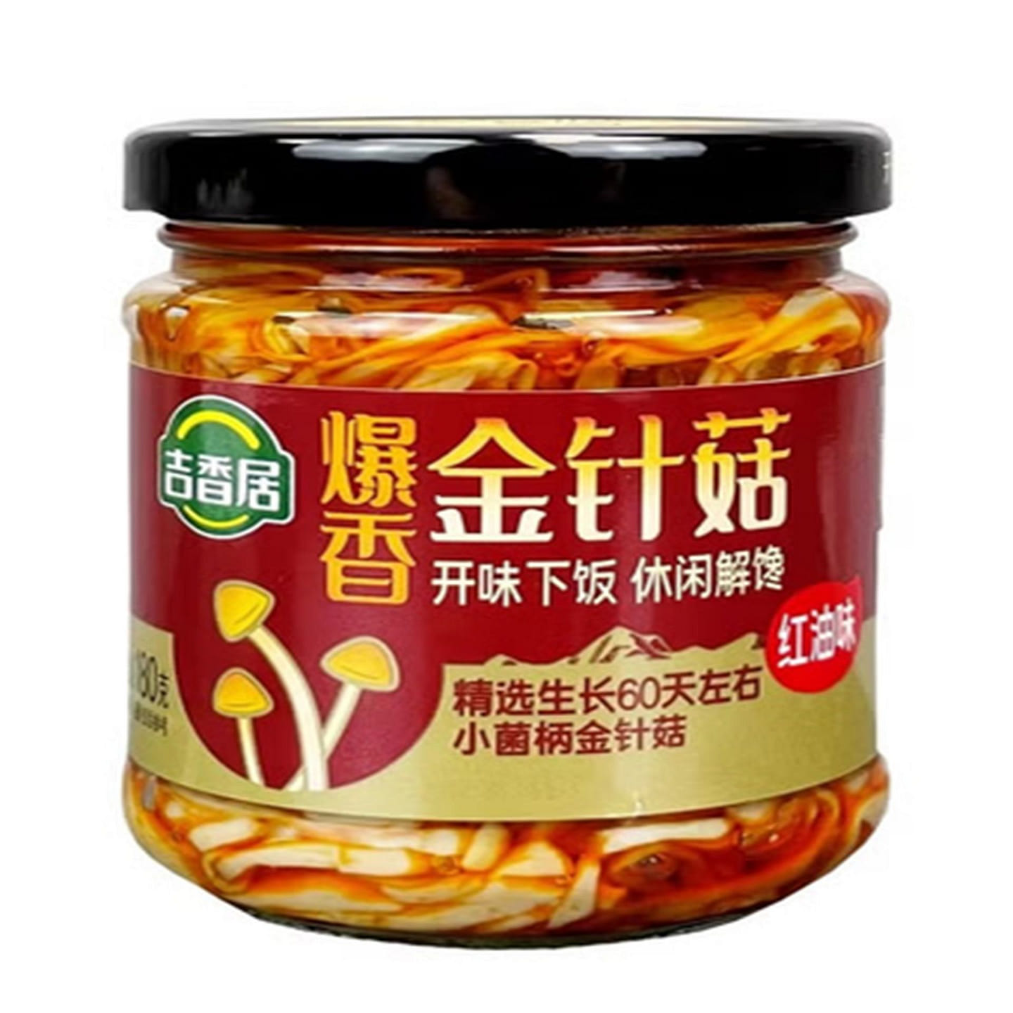 Jixiangju Spicy Oil Enoki Mushrooms 180 g