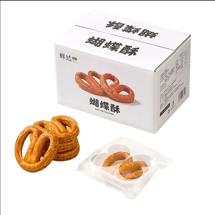 网红零食鲜达仓仓蝴蝶酥黄油饼干220克*1箱 220 克