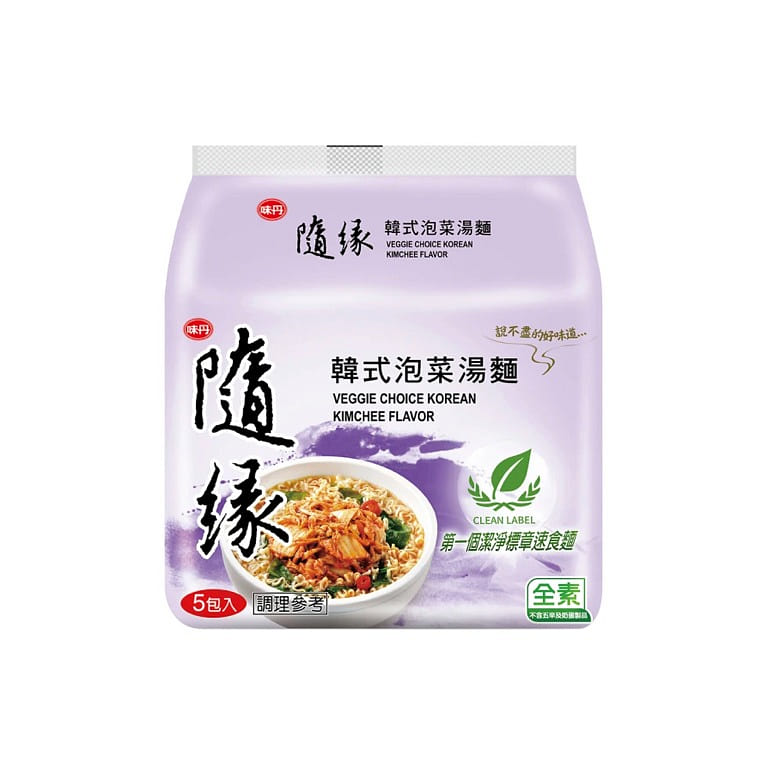 Veggie Choice Korean Kimchee Flavor Instant Noodle (pack of 5) 75 g