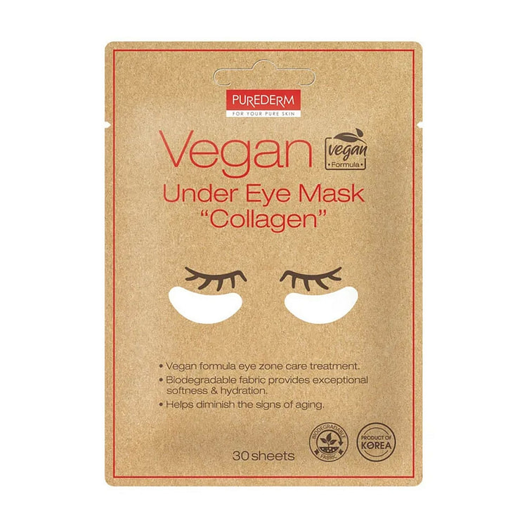 PUREDERM Vegan Under Eye Mask Collagen 30 Sheets