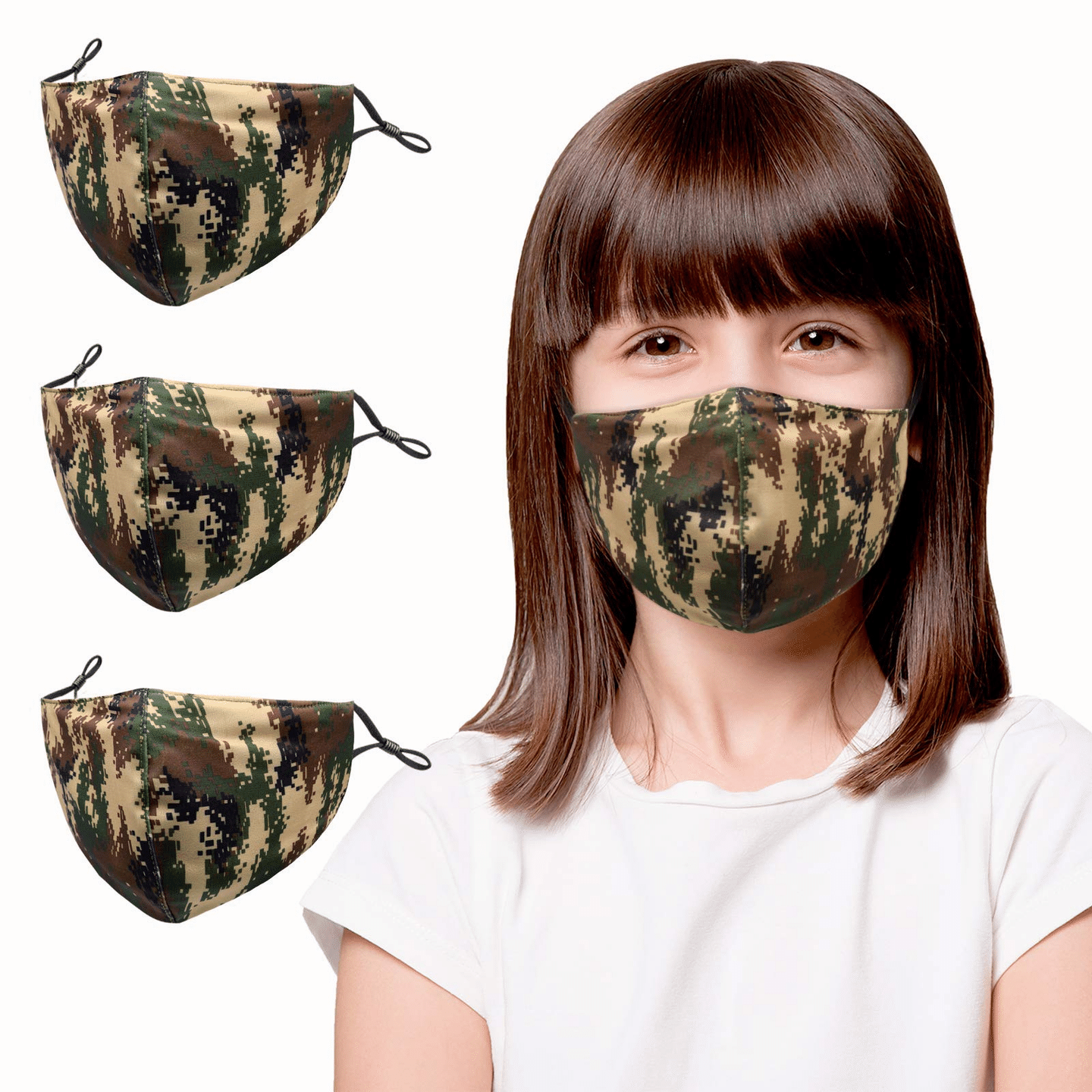 TomrickCare Kids Masks Washable,Reusable,Adjustable,3 PCS。good quality 1 count