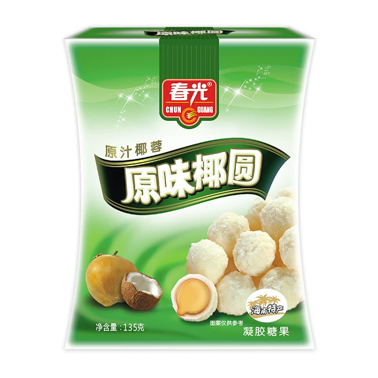 春光食品 椰圆软糖类椰球外裹椰蓉中脆皮原味135g