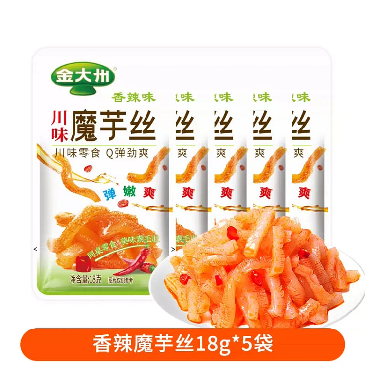 Jin Dazhou Konjac Snack 18g*5 packs Spicy Flavor 90 g