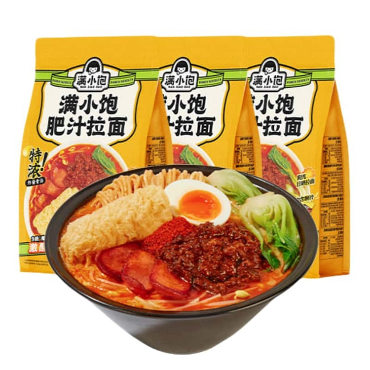 满小饱肥汁拉面米线300*3包